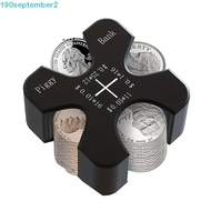 SEPTEMBERB Coin Dispenser, Durable Multi-position Coin Storage Box, Wear-resistant Solid Color Portable Large Capacity Coin Sorting Change Clip Students