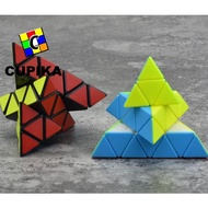 Cube Puzzle LEFUN Pyramid 4x4 Pyraminx Triangle Magic Cube Stickerless
