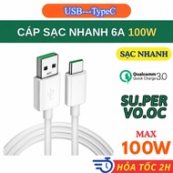 Type C fast charging cable 6A 66w fast charging cable for android tablet phones with USB a TO type C