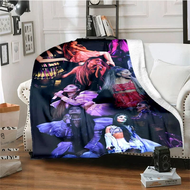 SINGER A-Ariana Grande ผ้าห่มผ้าสักหลาดเนื้อนุ่มบางสำหรับคลุมเตียงโซฟาผ้าปูเตียงบ้านของขวัญระบายความร้อนปิกนิก