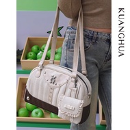 Hua Original Bowling Bag One-Shoulder Portable Diagonal Multifunctional Bag Street Trendy Niche Fema