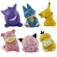 6pcs gengar psyduck Pikachu pokemon figure