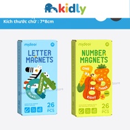 Chữ Cái và Chữ Số Nam Châm Mideer Letter Magnets - Number Magnets - Học Toán Ghép Chữ Vui Nhộn Cho B
