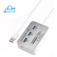 7 in 1 Docking Station 3 Port USB 3.0 Hub 4 Port Card Reader for Micro-SD M2 MS U Disk for Laptop PC Mouse Keyboard