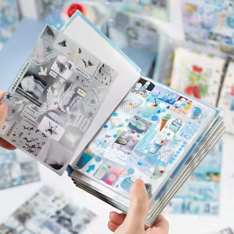 Dreamcore A5 Sticker Book 29PCS Vintage Scrapbook Supplies DIY Photo Album Decor Kawaii Collage Stic