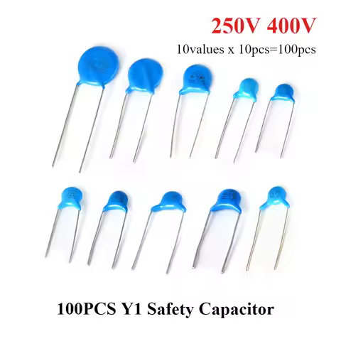 100PCS Y1 Safety Capacitor 250VAC 400VAC 102M 103M 471M 222M 472M 470PF 1NF 2.2NF 4.7NF 10NF Electro