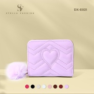 STELLA Short Wallet For Woman Korean Cute Heart-shaped Pattern Exquisite Card Holder DX-E021