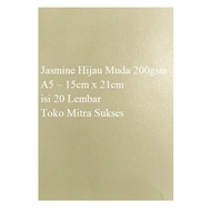 Light Green Jasmine Paper A5 200gsm