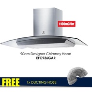 Electrolux 90cm Dual Filter Stainless Steel Kitchen Hood with 1100m3/hr Suction Power -EFC936GAR (FR