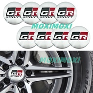 4pcs 56/60/65mm GR Sport 3D Car Wheel Center Hub Cap Badge Emblem Decal Sticker Toyota