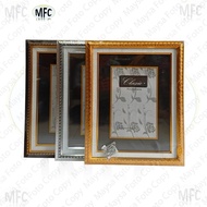 Photo Frame 35x45 Linen Gold Silver Brown 3 cm