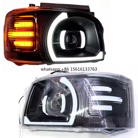 Black Angle Eye LED Head Light for Hiace Bus KDH200 Car KDH200 LED Head Lamp Parts 81150-26390 LH 81