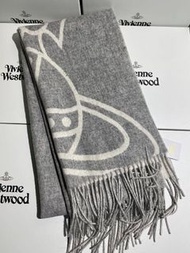 Vivienne Westwood 西太后 灰白雙面大土星 圍巾披肩 女款scarf shawl for women