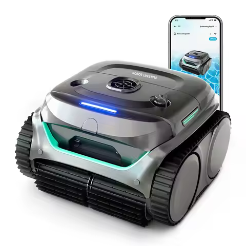 Robotic Swimming Pool Cleaner WYBOT C2 With App Control Wall Floor Waterline Max150㎡ Dual-layer Filt