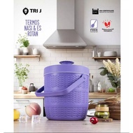 TERMOS P (P007) RICE THERMOS 6.5 L CAPACITY ICE/ WITH RATTAN MOTIF STORAGE CONTAINER/