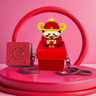 Red God of Wealth keychain, mechanical keyboard keychain, funny and funny Vietnamese music keychain 