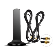 2X2 MIMO 4G LTE 5G Antenna 12dBi Dual SMA Male / TS9 / CRC9 Connectors Magnetic Base 600-6000MHz Omn