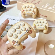 ((Ready Stock) Cartoon Capybara Handle Whack-a-Mole Keychain Handheld Game Console Pendant Children'