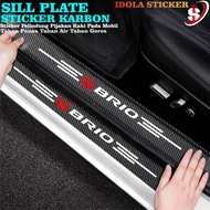 HONDA SILL PLATE CARBON STICKER BRIOHONDA CAR STICKER FOOTPRINT PROTECTOR STICKER