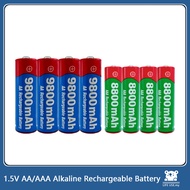 1.5V AA 9800mAh And AAA 8800mAh Alkaline Rechargeable Battery，With USB Battery Charger