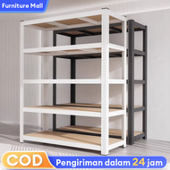 Rak Besi Susun Serbaguna 4susun 5 susun gudang rak besi Siku boltless shelves Gratis kaki karet