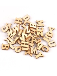 100入組原色木色1.5cm字母a-z木片,diy玩具、木工裝飾配件