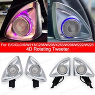 3/64 Colors 4D Rotating Tweeter Speaker Horn Ambient Light For Mercedes-benz GLC 200 250 300 E200 E3