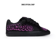 EMOE - GRAFFITI- SARAS008, Men's and Women's Sneakers, Elegant Graffiti Black Casual Shoes, Rubber S