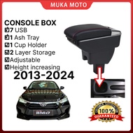 Toyota WIGO Accessories Car Organizer 2013 to 2024 Toyota Wigo Console Box Armrest Box 2 Layer