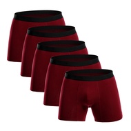 Underwear Men Boxershorts Long Cotton boxer hombre Breathable Solid Boxer Shorts Underpants Man 5 pcs pack