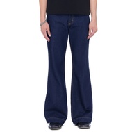 Unisex flared Jeans - BEUTER Navy Blue Flare Raw Denim Jeans