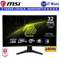 MSI Curved Gaming Monitor MAG 32CQ6F 31.5" 180Hz / 2560 x 1440 WQHD / Rapid VA / 0.5ms GTG | itw