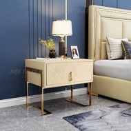 Tủ đầu giường phòng ngủ gỗ Mdf chống ẩm bọc da PU chân inox mạ PVD có 1 ngăn kéo - EL-T08 - Nội thất