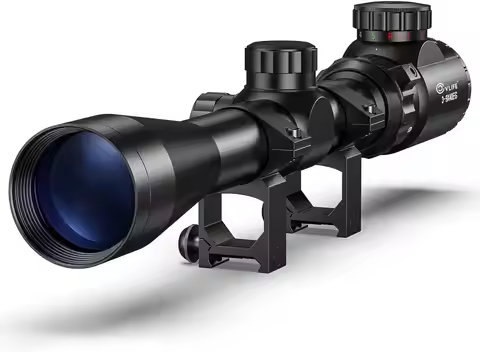 CVLIFE 3-9x40 Rifle Scope, Red & Green Illuminated Optical Riflescope, Mil-dot Reticle Scope for Hun