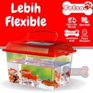 AQUARIUM MINI Cupang | Akuarium Ikan Hias | Toples Plastik Ikan Koi Cupang FETZOO