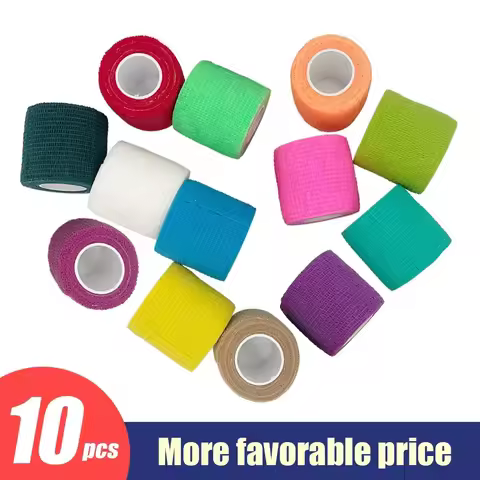 6rolls 2.5/5/7.5/10cm*4.8m Non Woven Elastic Self Adhesive Bandage Cohesive Bandage for Sports Fixin