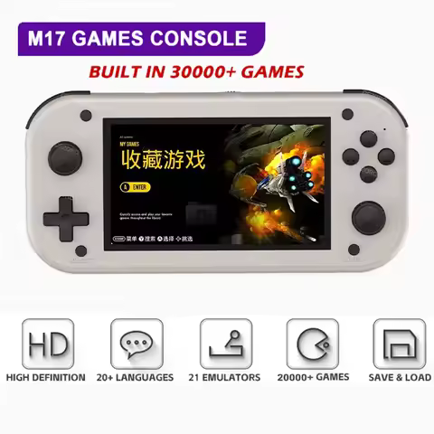 M17 Portable Handheld Game Console 20000+ Retro Classic Games Mini Video Gaming 20+Emulator Emuelec 