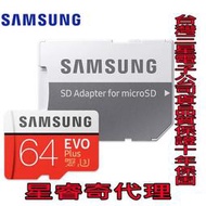  SAMSUNG 三星 《EVO PLUS》 microSDHC 64GB USH-I 記憶卡