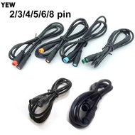 YEW M8 Waterproof Connector Wire, Multifunctional Copper Electric Bicycle Ebike Wire, Male to Female