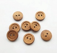 Round Retro Two-Eyed Log Buttons Wooden Buttons Cardigan Cardigan Small Buttons Decorative Wooden Bu