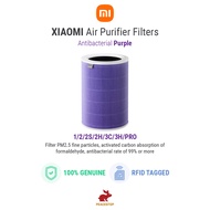 Genuine Xiaomi Mi Air Purifier Filter (Antibacterial) Replacement Air Purifier Gen 1, 2, 2s, 3H, 3C, Pro