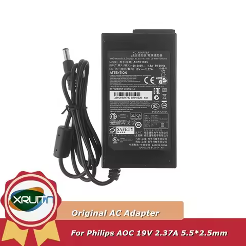 Original 19V 2.37A AC DC Adapter Charger for Philips AOC 274E5Q 224E5Q 272E1GSJ ADPC1945 AOC ADPC194