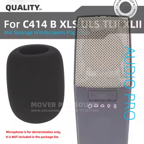 For AKG C414B C 414 C414 B XLS ULS TLII XLII Microphone Pop Filter Windscreen Dustproof Sponge Mic W