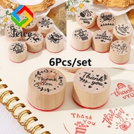 LETCE 6pcs/set Blessing Greeting Words DIY Albums Art Craft Thank You Happy Birthday Painting Drawin
