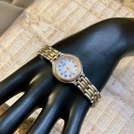 SEIKO 藍色羅馬時標 金銀雙色不銹鋼錶帶 古董錶 vintage