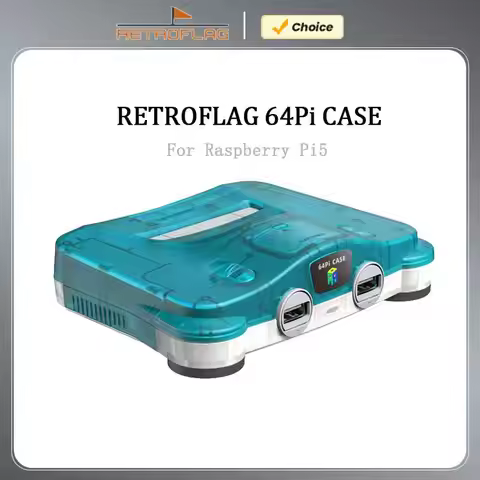 Retroflag N64Pi Case with Dual USB Ports, SD Card Storage, Safe Shutdown and Reset for Raspberry Pi5