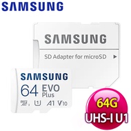 【限時免運】Samsung 三星 EVO Plus microSDXC UHS-I U1 A1 V10 64GB記憶卡(MB-MC64KA)