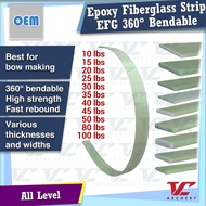 V Club Archery Epoxy Fiberglass Strip - High Quality Clear EFG - 360° Bendable - Bow Limbs Making