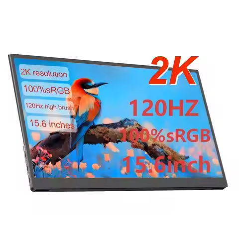 LANLIPU 15.6" 120HZ 2K 100%sRGB Portable Monitor Computer Extension Gaming Travel Screen For PC Lapt