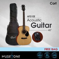 Cort AF510E OP Concert Size Acoustic Electric Guitar 40 (FREE Original Cort Padded Bag) AF-510E